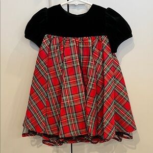 Emily Rose Red Plaid Kids Formal Dress